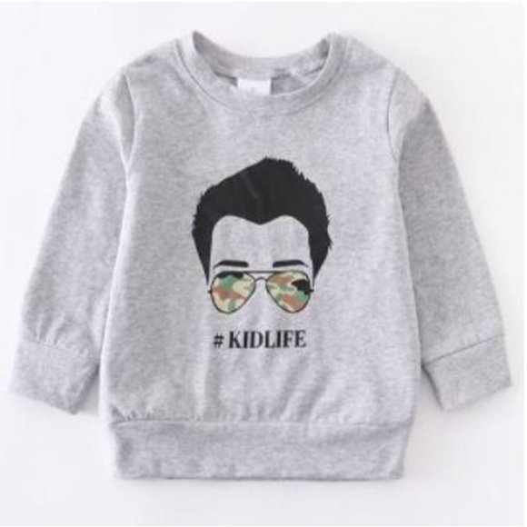 NEW Men's Grey #DADLIFE Print Long Sleeve Family Shirt Size Large - Picture 3 of 8